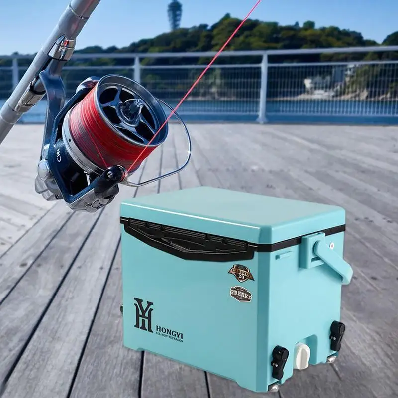 10 L Fishing Cooler Box Fishing Live Bait Cooler Tackle Box Fish Lure Box  Refrigeration Case Camping Heat Preservation Box - AliExpress