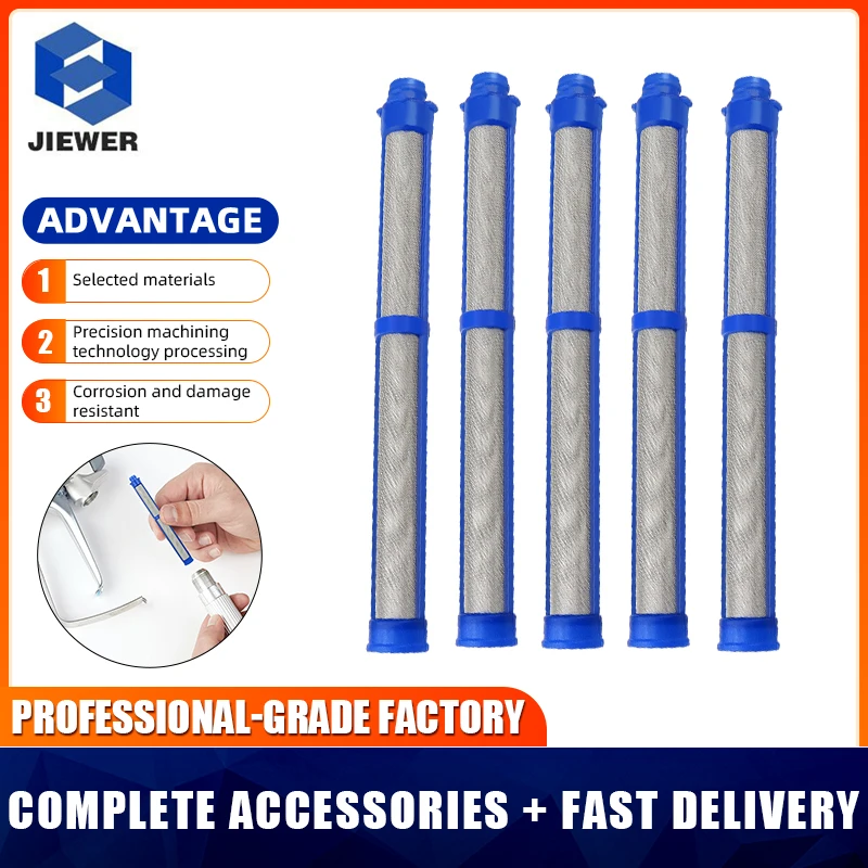 

1/5pcs Blue 100 Mesh Airless Spray Filter Element Spraying Machine Accessories Repair Tool Spray Gun Filter Mesh Screen