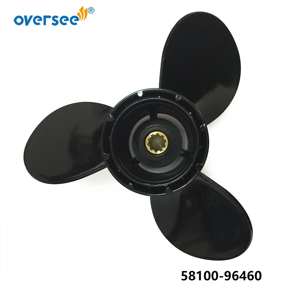 Aluminum Propeller 58100-96460-01 10-1/4x15 For Suzuki DT25 DT30 Outboard Propeller OVERSEE