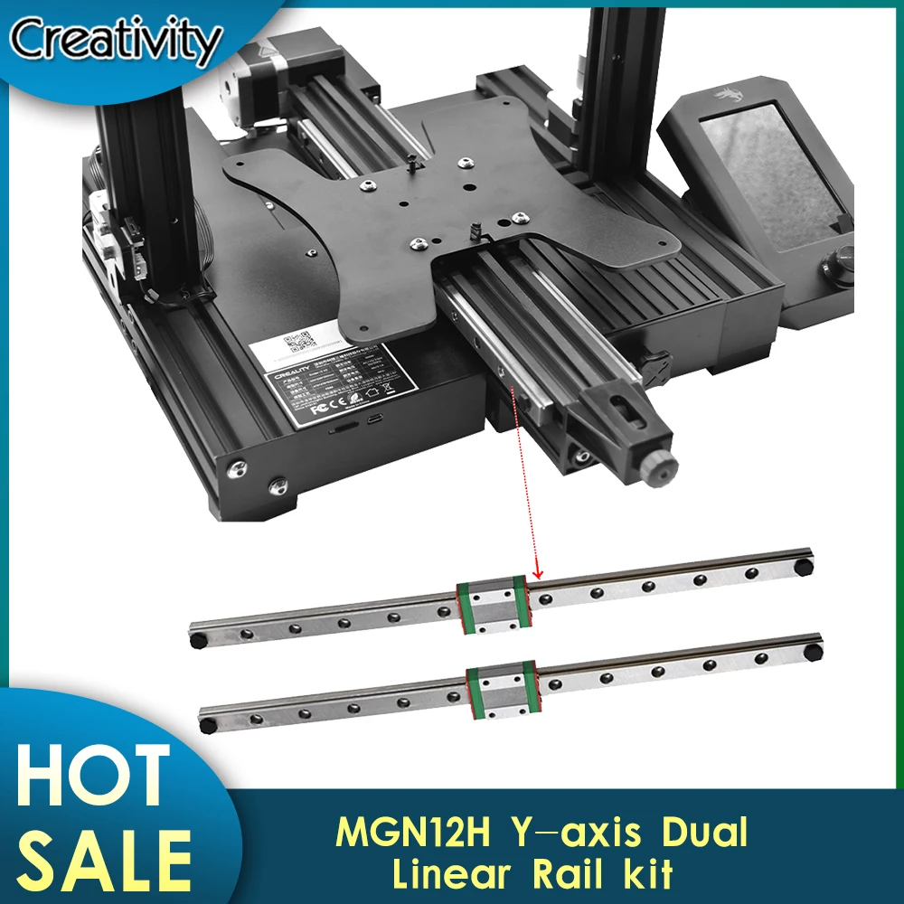 Upgrade Ender 3/V2/Pro Y-axis Dual Linear Guide kit MGN12H 300MM Linear Rail For Ender 3 Ender 3 V2 Ender 3 Pro 3D Printer Parts ender 3 v2 pro y axis upgrade kit mgn12h linear rail upgrade kit x axis upgrade kit for ender 3 v2 3d printer upgrade kit