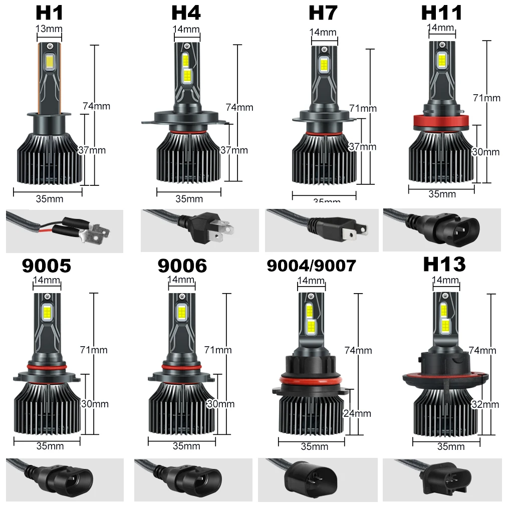 Xcsource Ampoule Lampe Halogène H7 20000lm 200w Cree Led Phare De