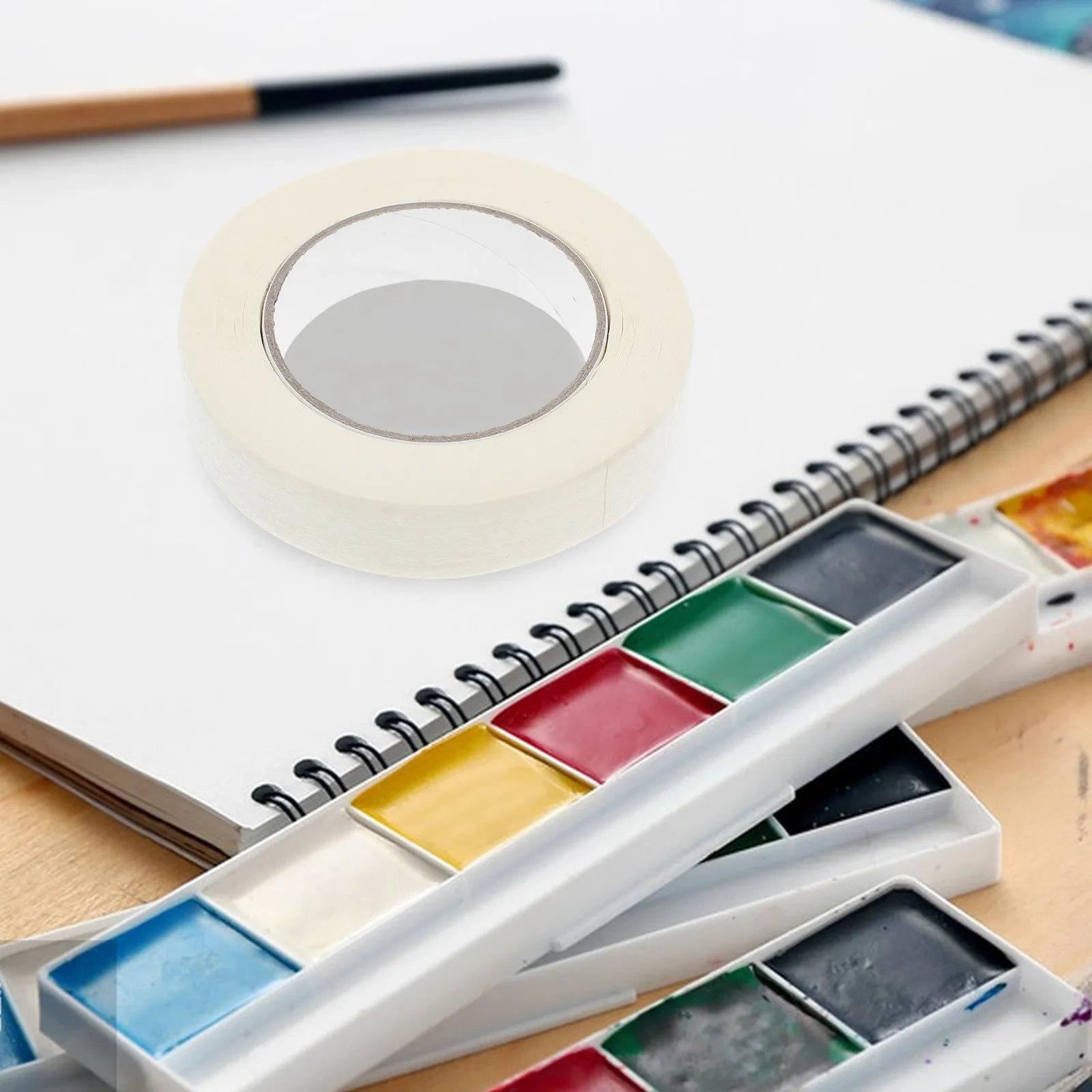 DIY 아트 페인팅을 위한 1롤 컬러 마스킹 테이프, 쓰기 가능한 얇은 테이프, 학교 및 가정 프로젝트용 대량 공예 용품