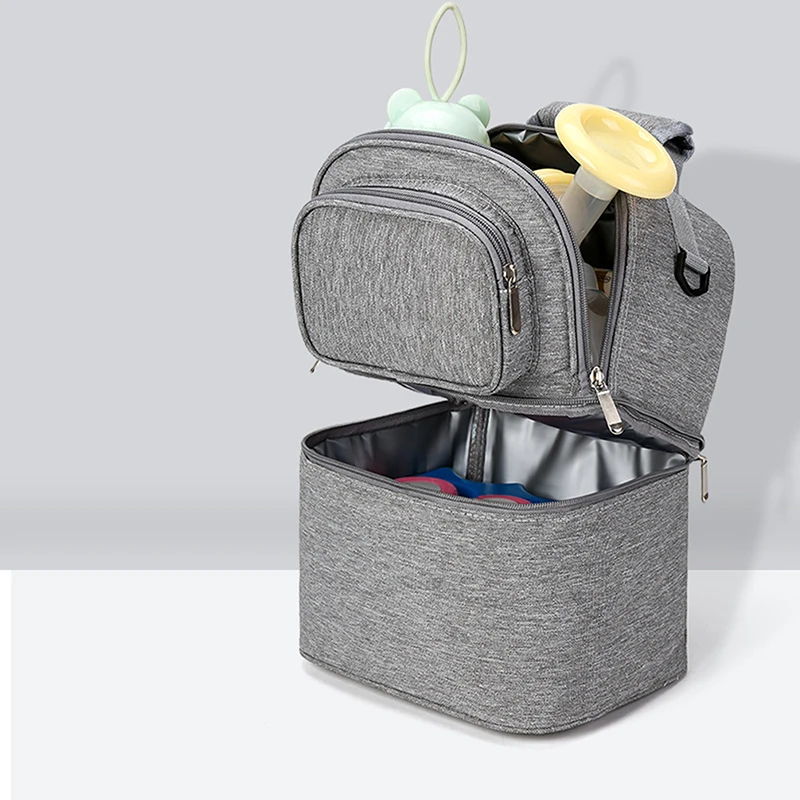 Insulation Bag Milk Storage Breast Pump Maternity Cooler Layer Fresh Keeping Baby Food Backpack Feeding Bottle For Mother 4