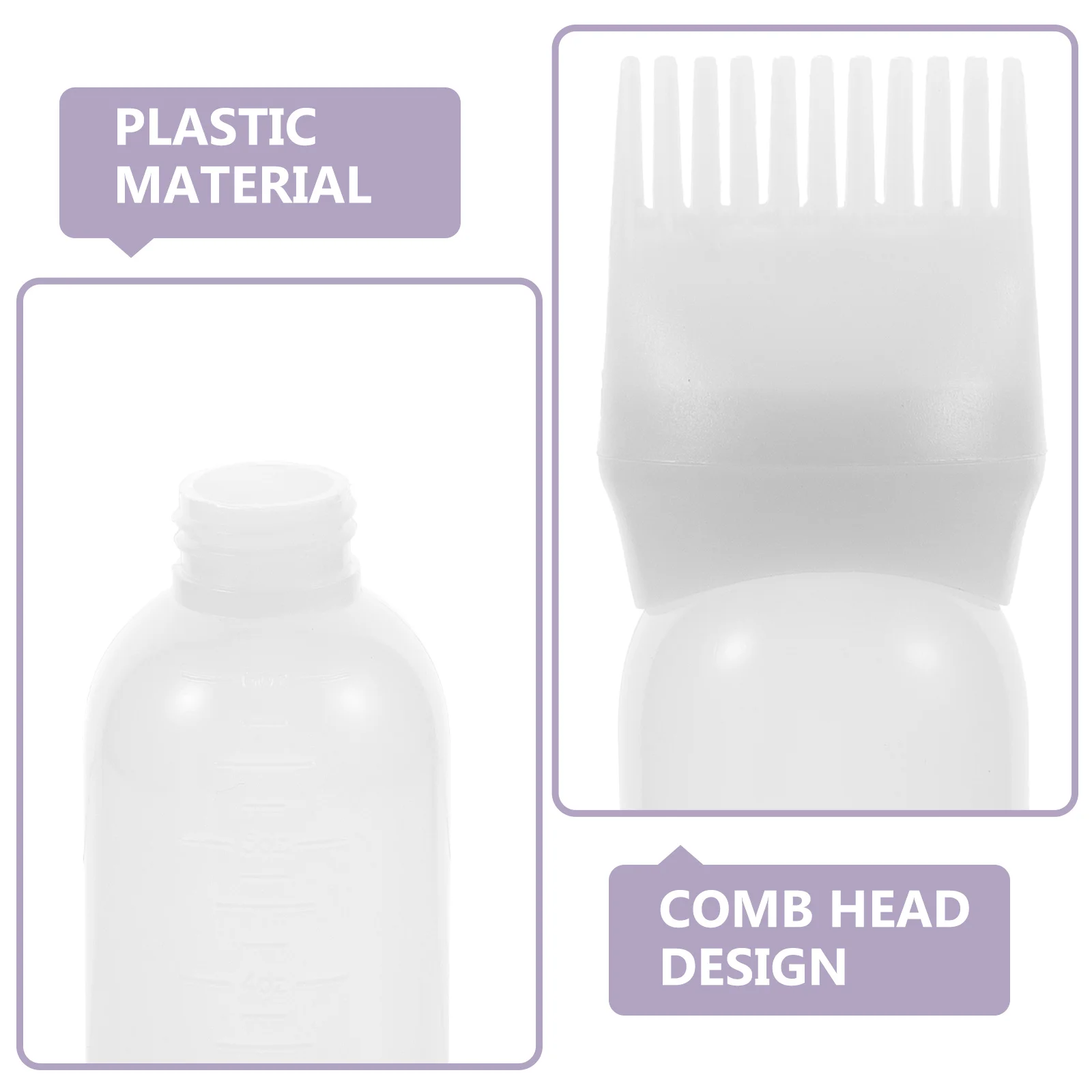3 Color Salon Hair Oil Applicator Bottle Professional Hairdressing Dyeing Comb Bottles Barbershop Hairdresser Coloring Supplies