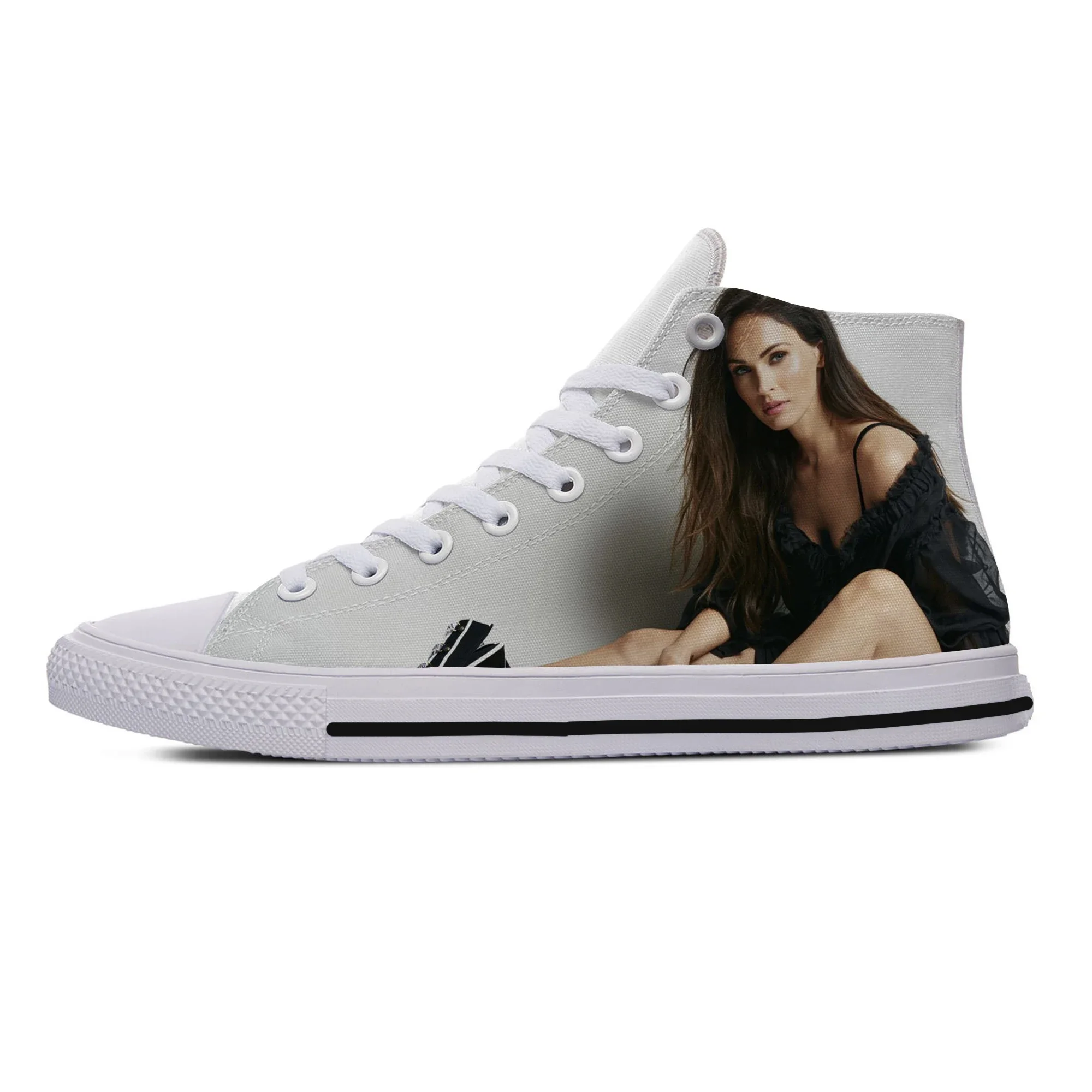 Hot Summer New Popular Sexy Performer Megan Fox Fashion Shoes Men Women  Lightweight Canvas Shoes High Help Classic Board Shoes