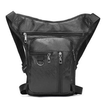 Pu Leather Drop Leg Bag Thigh Hip Bum Belt Leg Waist Bags Travel Tour Riding Motorcycle Fanny Pack Men Women Leisure Chest Bag 1