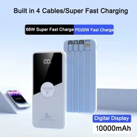 20000mAh Power Bank  Large Capacity With 4 Cables Fast Charging Portable Battery Charger for iPhone Samsung Xiaomi - Image 4