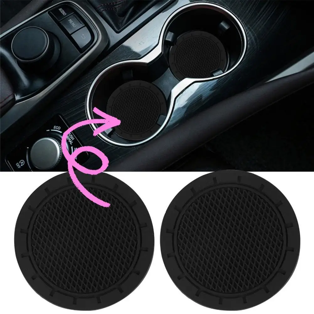 2-Pack Universal Car Auto Cup Holder Anti-Slip Insert Coaster