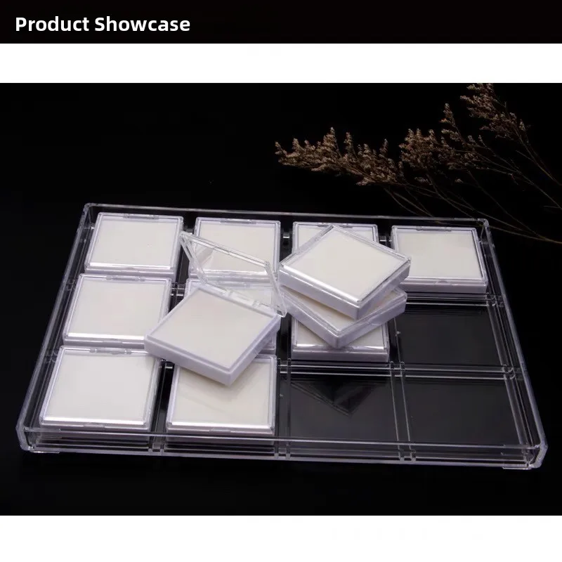 High-End Transparent Acrylic Naked Stone Diamond Box Storage Organizer Cerc White id Tray Jewelry Faion Accories