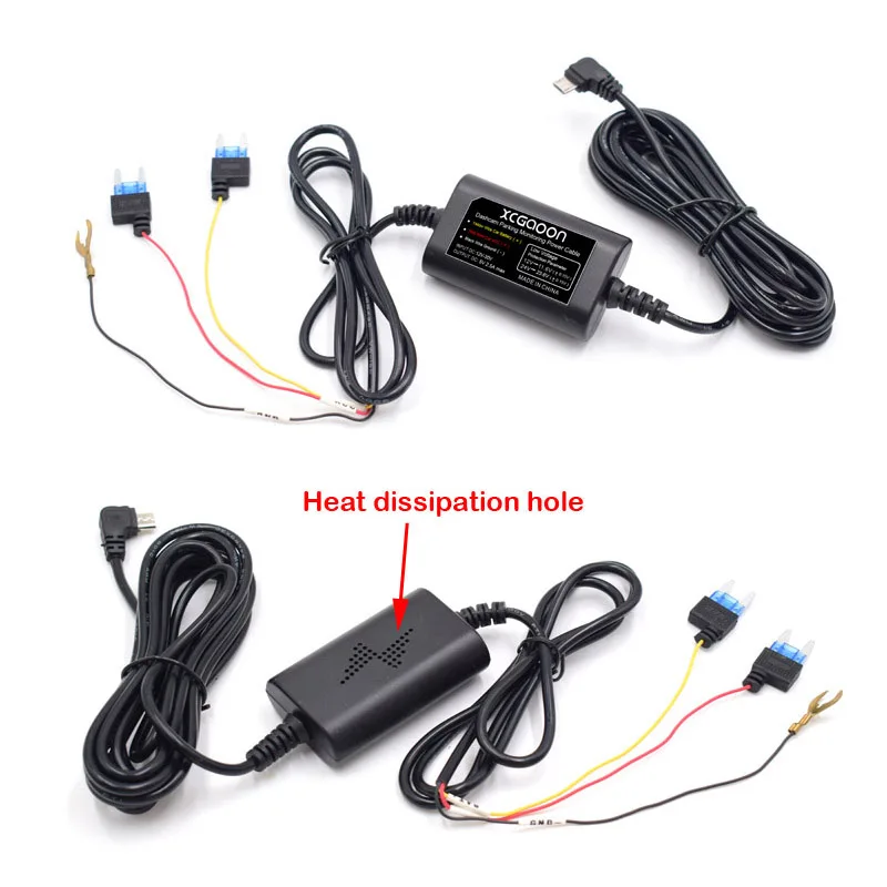 CarDash Cam Wire DVR Hardwire Cable Kit videoregistratore 12V-24V a 5V 2.5A Mini Micro Type-C USB Charger Line Auto Dashcam Camera