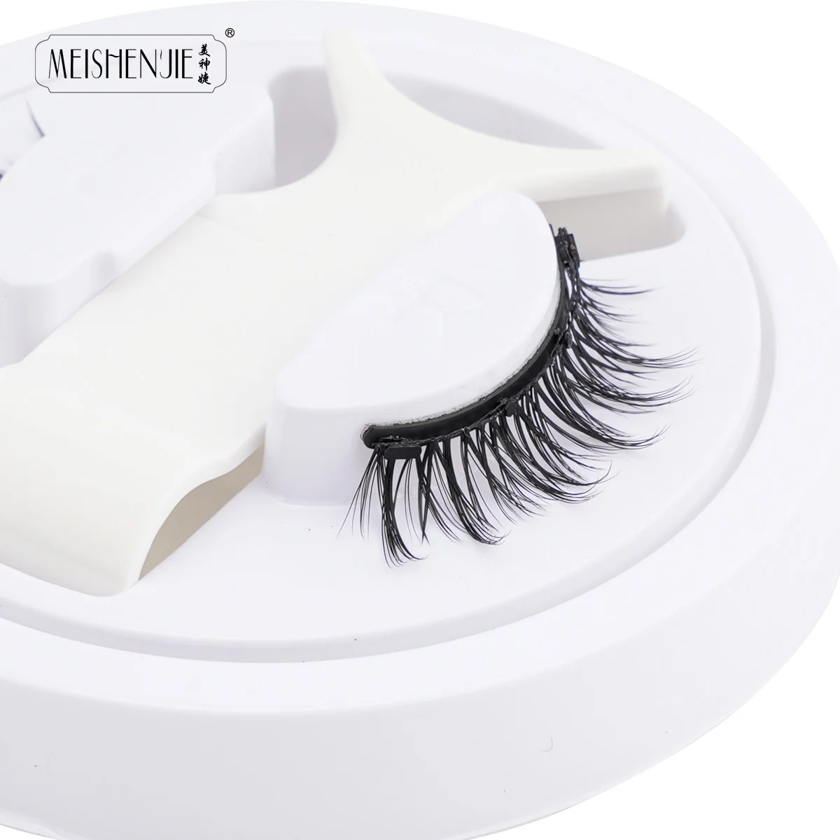 Faux Cils 1 Pair Magnetic Fake Eyelashes Set Handmade Natural Curl with Tweezer Makeup Tools