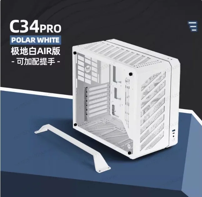 BB 2025 NEW MECHANICAL MASTER C34 Pro ATX 케이스, 강화유리 측면 패널이 있는 미니 타워 PC 케이스, ATX PSU 및 공랭식 지원