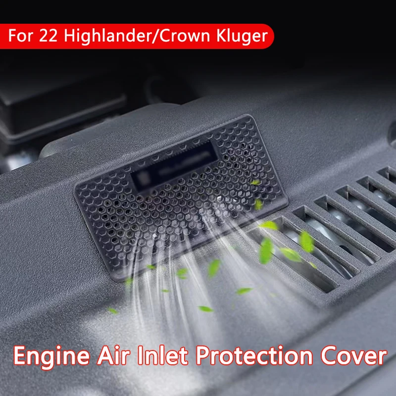 

Car Engine Air Intake Mask Case Cover For Toyota Highlander Kluger 2022 ABS Plastic Engine Air Vent Protector Interior Accessory