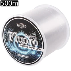 Premium 500m Fluorocarbon Fishing Leader Line - Monofilament Sinking Line - 8.0 (Transparent)
