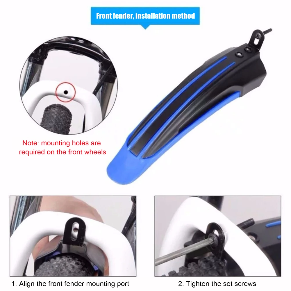 Bicycle Fenders 2pcs for 20/22/24/26'' MTB Bike