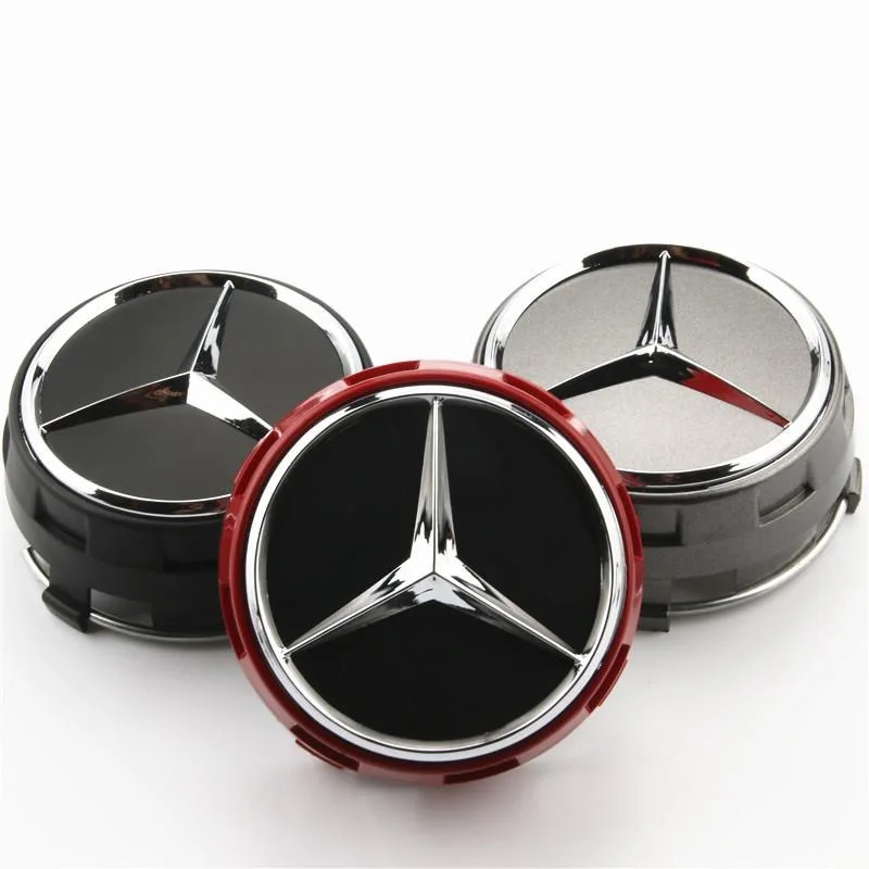 자동차 휠 센터 허브 캡 커버, 메르세데스 벤츠 B/C/E/S 클래스 A 클래스 C200L GLC GLK CLA W166 W163 W221, 75mm, 4 개