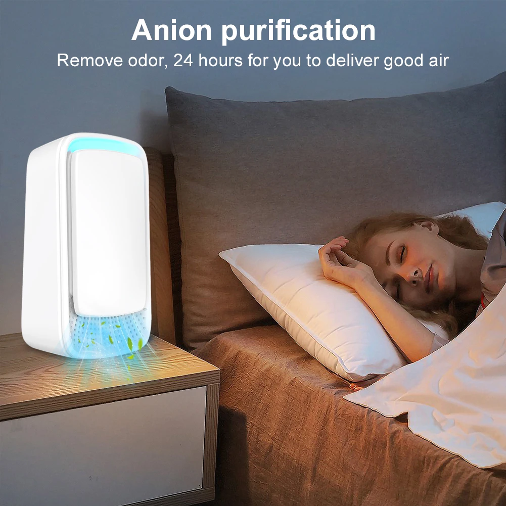 Negative Ion Air Purifier Portable Filterless Air Cleaner Quiet Freshener Mini Cleaner for Home Kitchen Bedroom Toilet