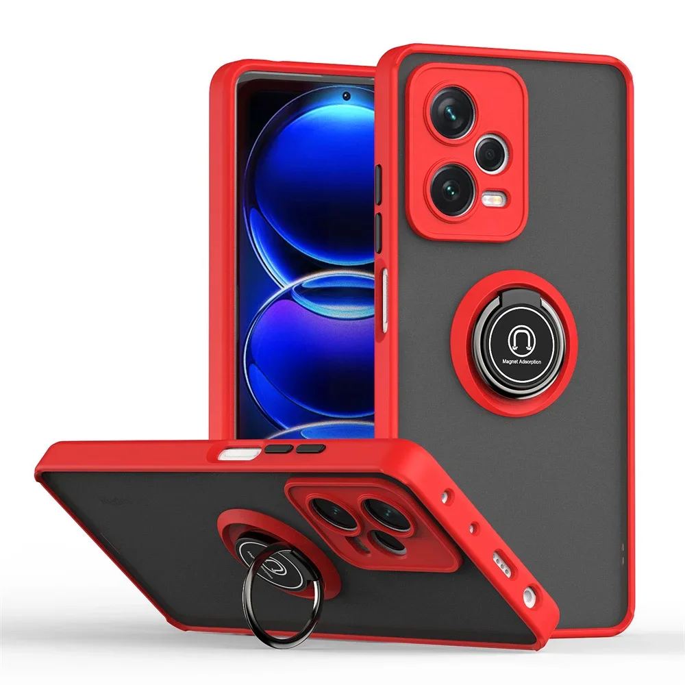 Magnetic Ring Holder Protective Phone Case with Enhanced Grip