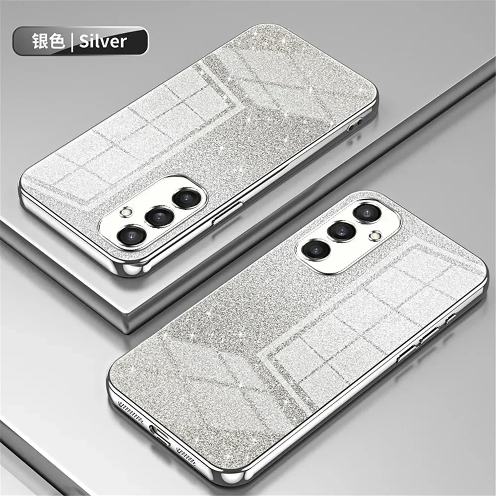 Luxury Gradient Glitter Bling Plating Soft Silicone Back Cover