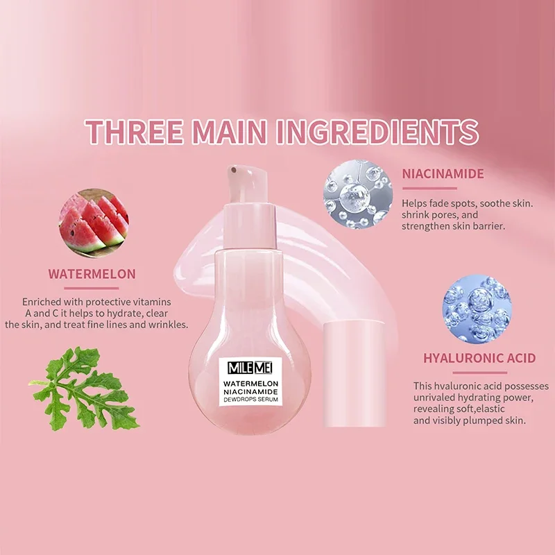 Watermelon Nicotinamide Bulb Essence Glow Recipe Cosmetics Moisturizing Lotion Essence Whitening And Brightening Skin Makeup facial essence niacinamide serum