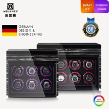 MELANCY Brand Automatic Watch Winder Luxury Wood Watch Safe Box Touch Control and LED Interior Backlight Watches Storage Box