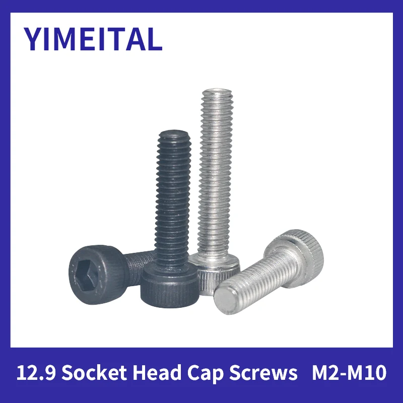 

M2 M2.5 M3 M4 M5 M6 M8 M10 Hexagon Socket Head Cap Screws Bolts 12.9 Black Carbon Steel/304 Stainless Steel Allen Screw