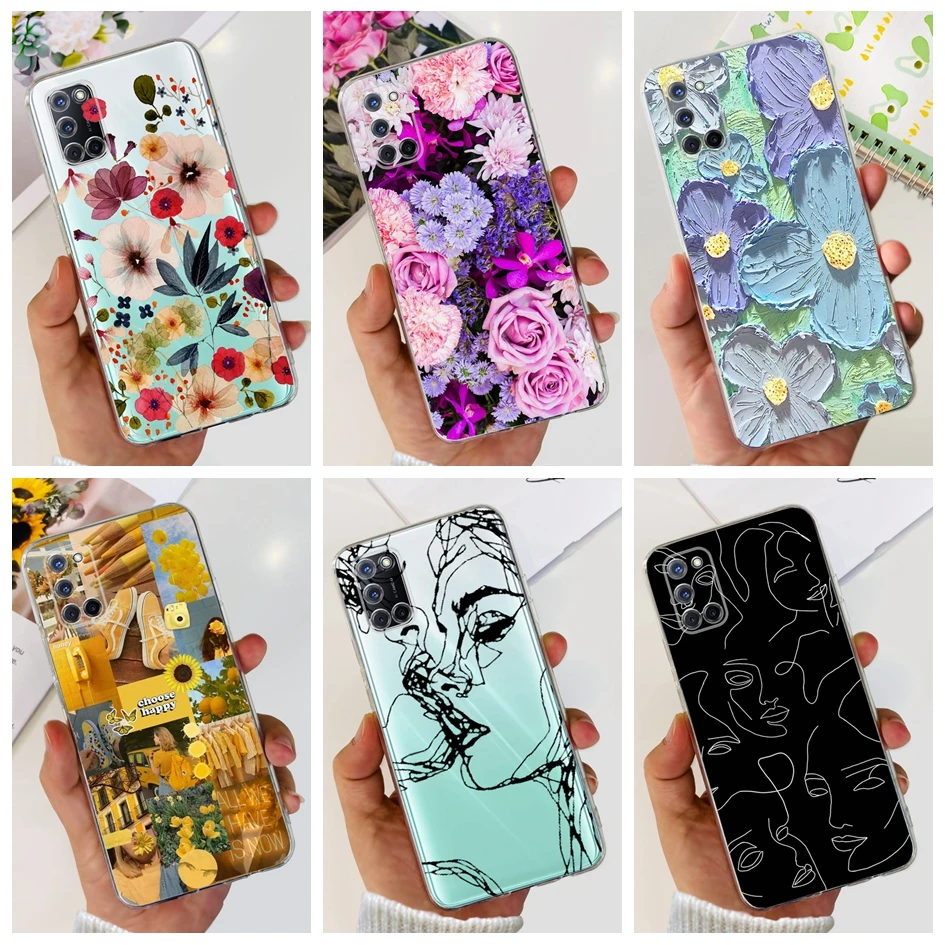 Floral Transparent Silicone Soft TPU Phone Case - Fashionable Design