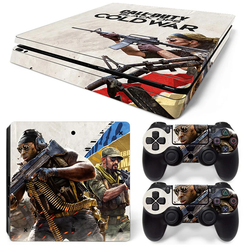 COLDWAR 6872GAME PS4 Slim Skin Sticker Decal Cover for ps4 slim Console and 2 Controllers PS4 slim skin Vinyl slim sticker Decal