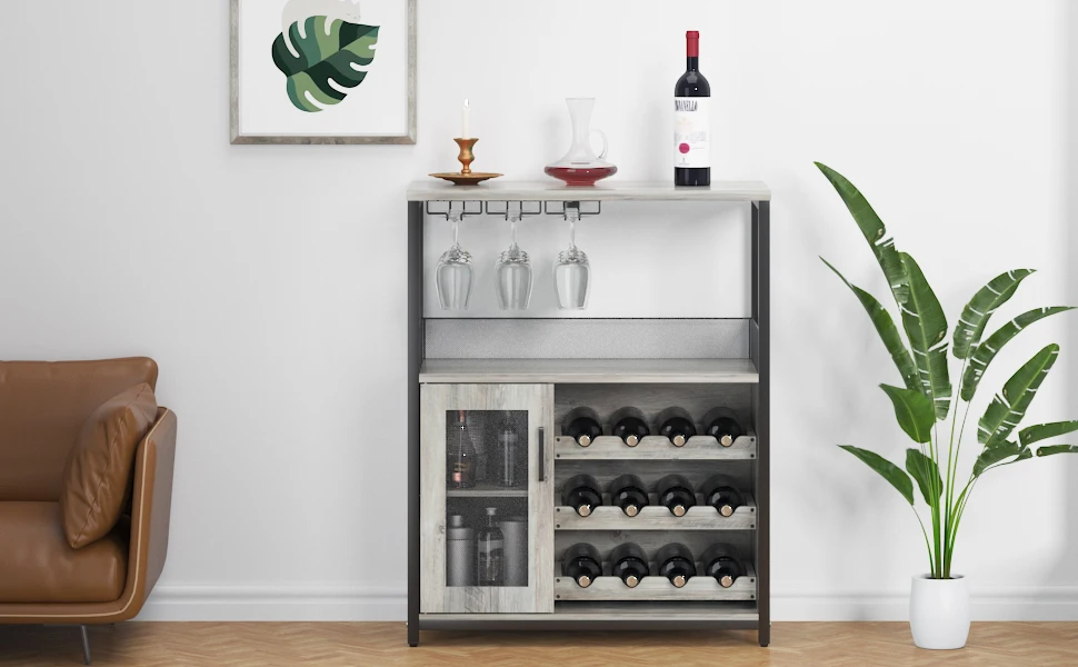 Wine Bar Rack Cabinet