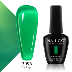 NAILCO Pastel Purple Gel Nail Polish - Long - Lasting Semi - Permanent UV Varnish, 15ml (3096)