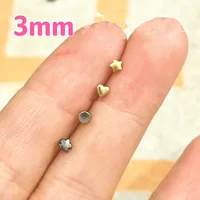 New 3mm 100-1000pcs Wholesale Mini Metal Flower Star Round Heart Tiny Button Sewing Doll Clothing Baby Coat DIY Doll Accessories 1