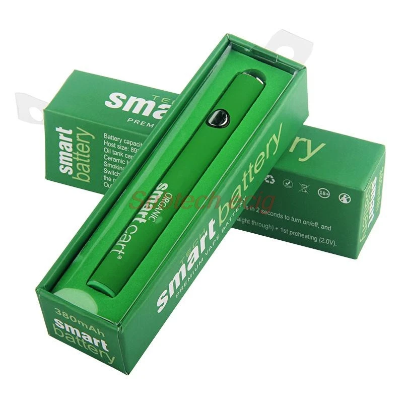 

SmartCart Preheat VV Vape Battery 380mah Variable Voltage With Bottom Micro Charger USB Cable For 510 Thread Thick Oil Cartridge