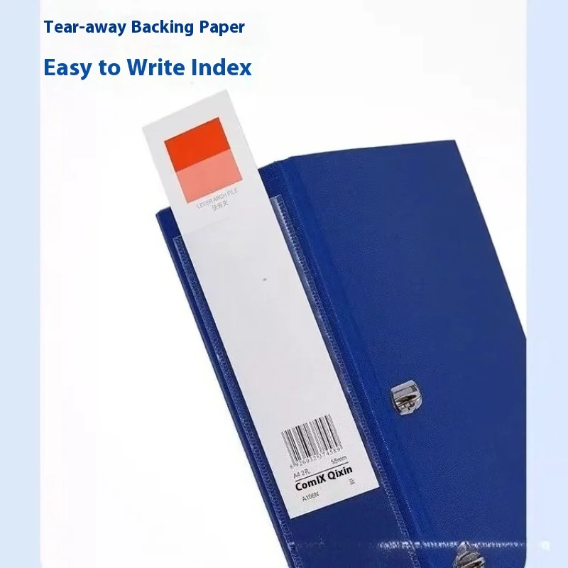 Lever Arch File A4 Folder Perforated Loose-leaf Folder Loose-leaf Book Data Book Double Hole Thickened Binders Desktop Organizer - 3