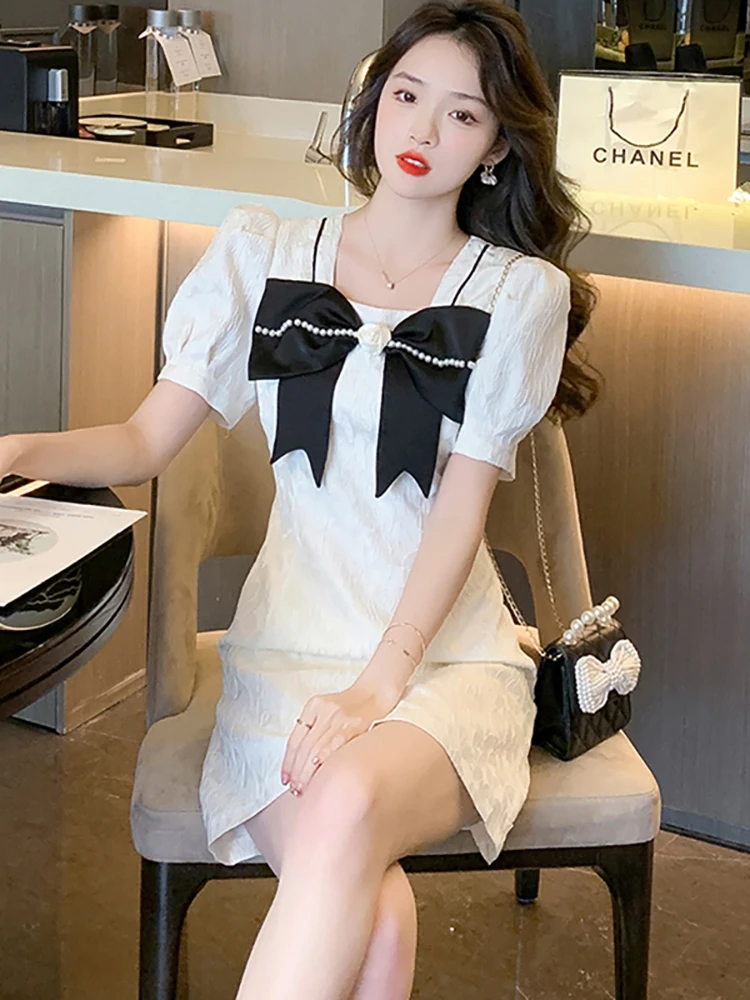 chanel white mini dress xs