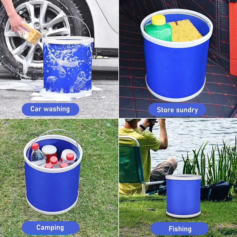 11L 12L New Thickening Portable Folding Bucket Outdoor Camping Car