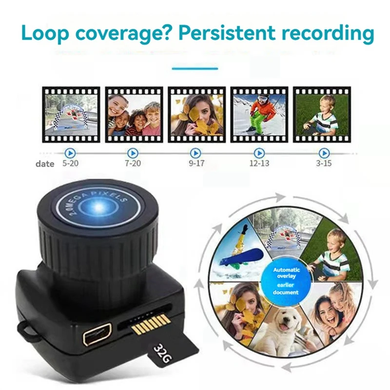 Top-Y2000 Mini Camera HD Audio Recorder Sports Camera Small DV Webcam Outdoor Sports