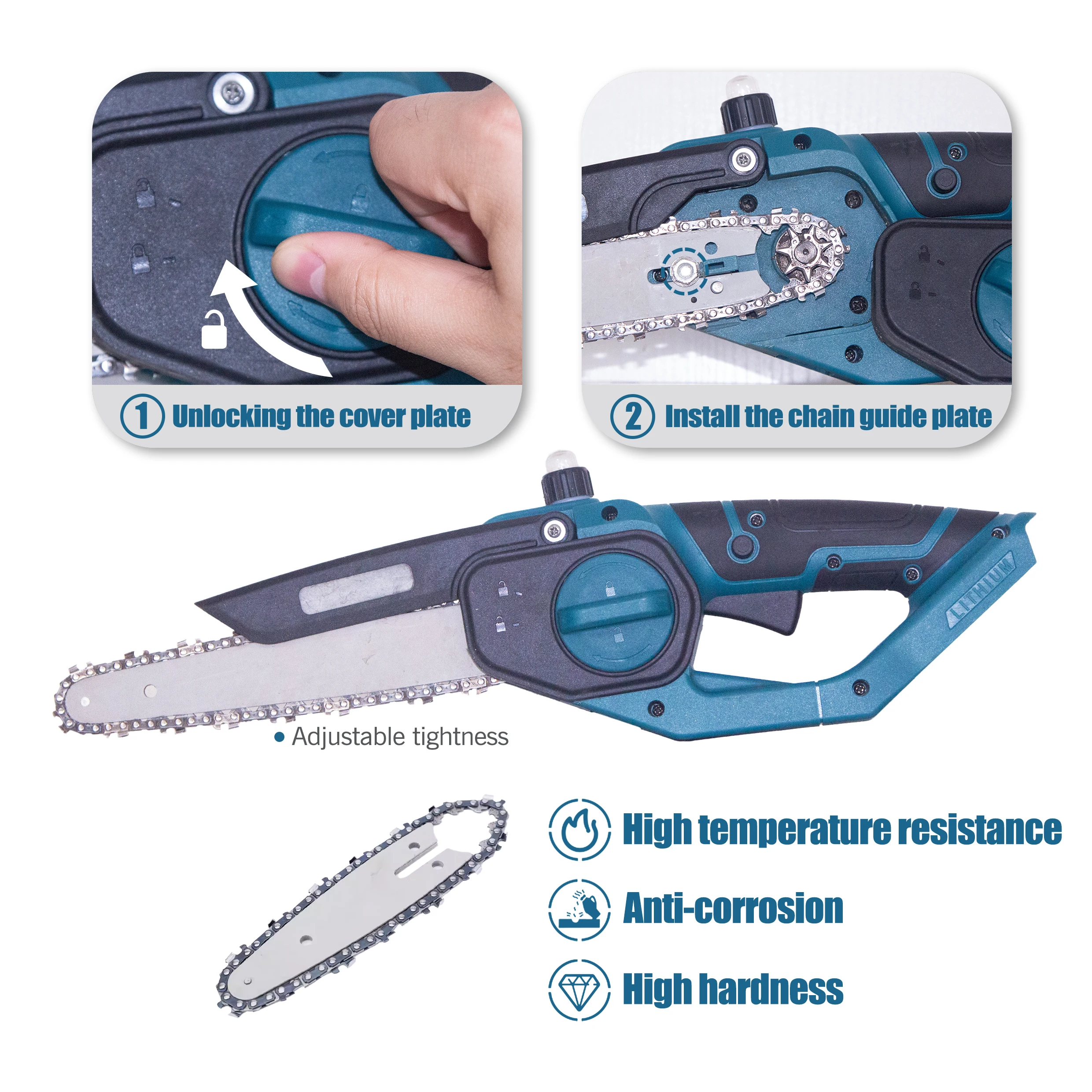 Factory-Sold Mini Chainsaw With 20V Battery Brushless Motor And Slip-free Handle For Tree Cutting And Gardens