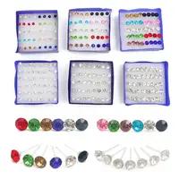 Nora 20 Pair Rhinestone Crystal Ear Stud 5