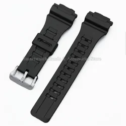 Waterproof Silicone Watch Strap - Durable Rubber Bracelet Accessory - 18mm (Black - Silver)