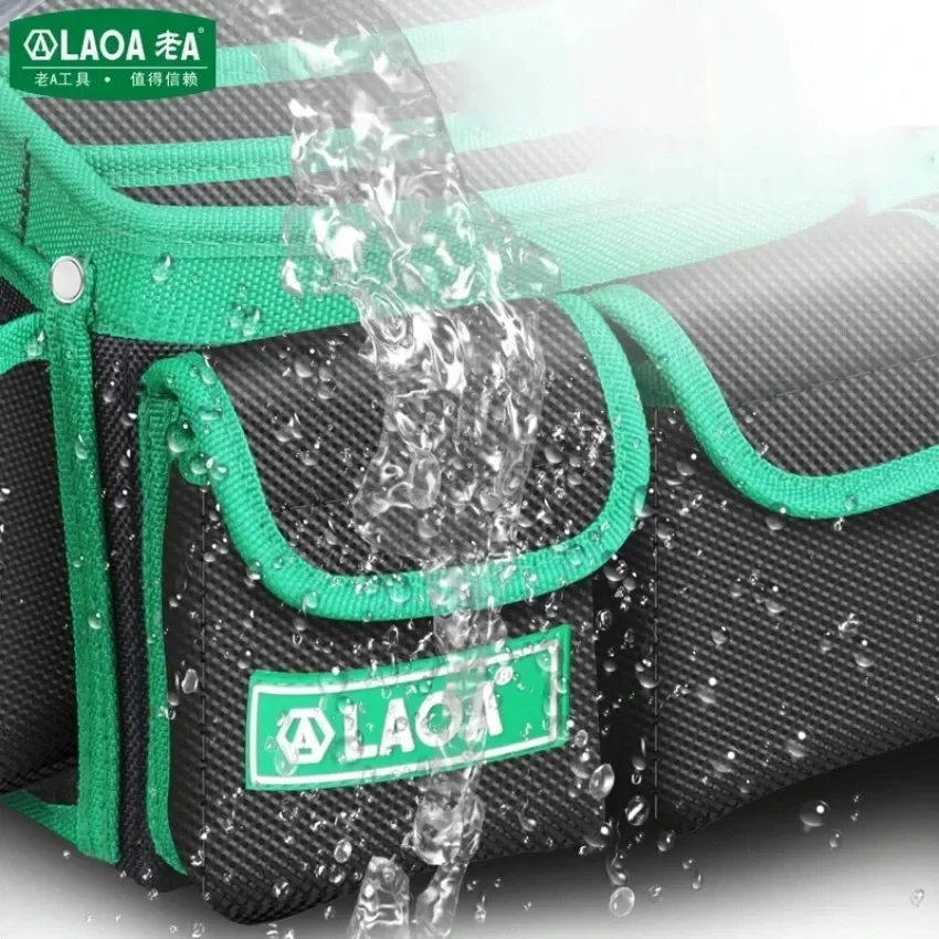LAOA Electrician's Waist Bag Waterproof and Sturdy Multifunctional Carpenter's Bag Thickened 1680D Oxford Fabric Home Toolbag 6