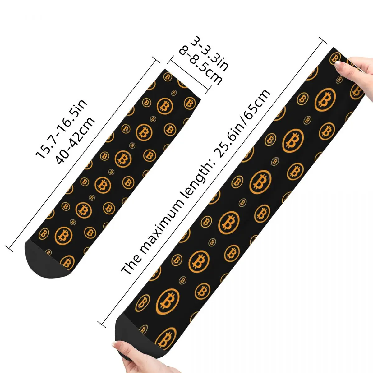 Bitcoin Ethereum and Binance Coin Symbol Pattern Socks LV 