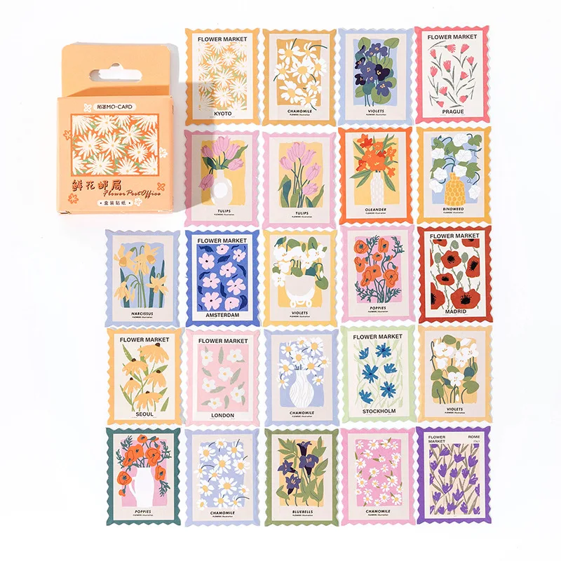 Cute Sunflower Aesthetic Sticker Set for Scrapbooking and Journaling - 46 Pieces