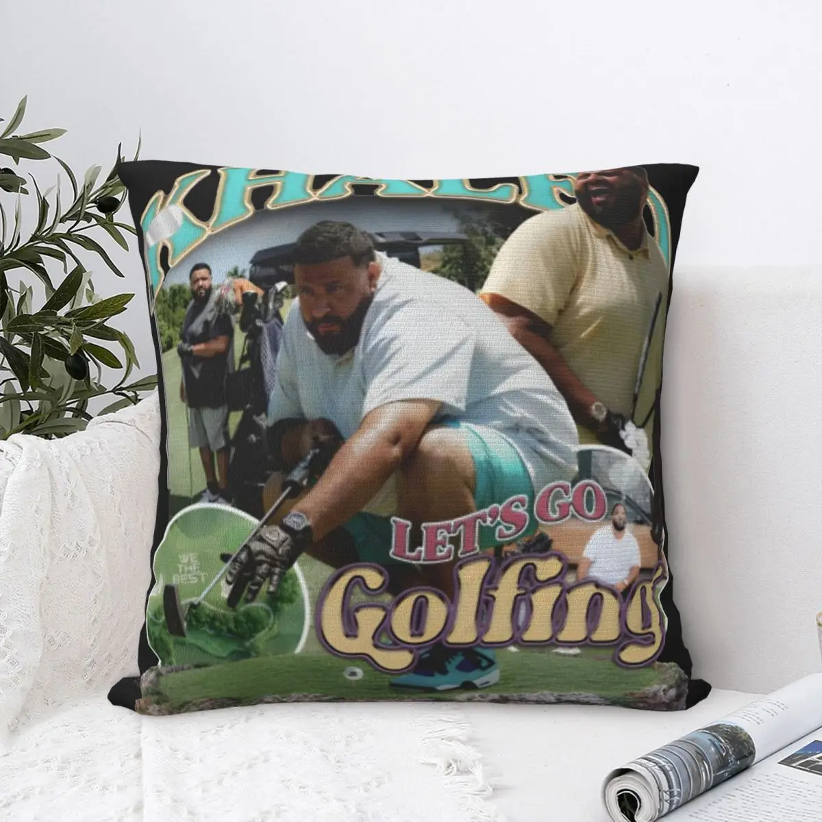 

Dj Khaled Let's Go Golfing Pillow Case Cushion Cover Awesome Zipper Decor Throw Pillow Case Cover for Home 45x45cm