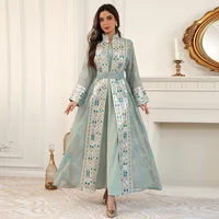 Abaya de l'Aïd pour femme, robe de soirée, ensemble 2 pièces, Kaftan Jalabiya, élégante, musulmane, Dubaï, Vestidos Largo, Ramadan, Caftan, Robe longue, Abayas 2026 4