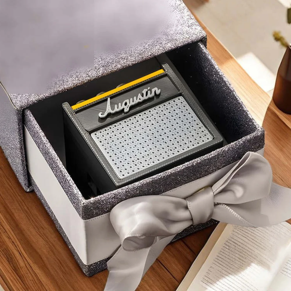 1/2/5Pcs Plectrum Holder 3D Printed Amp Speaker Guitar Pick Holder Box Organizer Storage Case for Bass Acoustic Guitars Ukulele