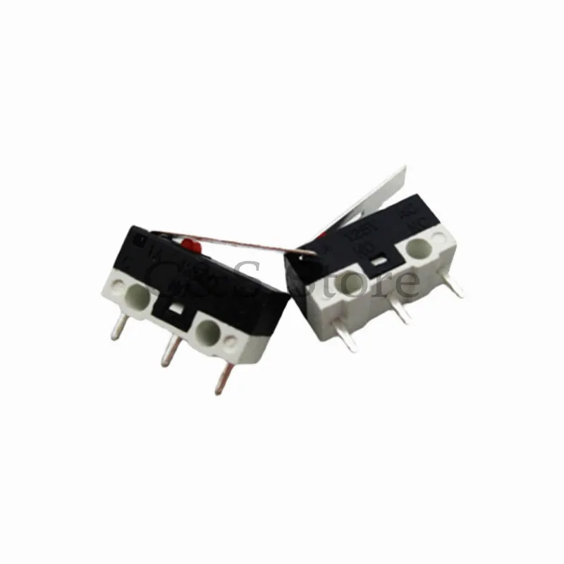 10pcs Limit Switch Botão Interruptor 1A /2A 125V AC Interruptor Do Mouse 3 Pinos Micro Interruptor