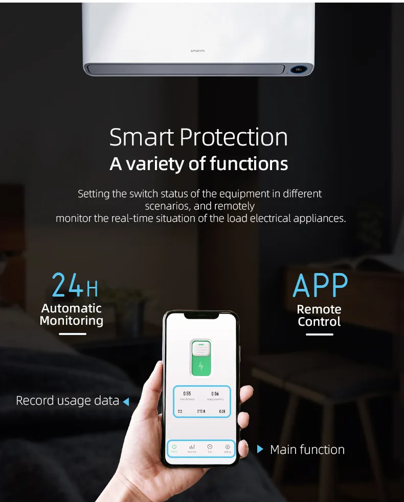Sce39a78112484a5b96b648b187242a63l TUYA WIFI Smart Circuit Breakers With Metering 1P 63A DIN Rail for Smart Home wireless Remote Control Switch by APP TONGOU