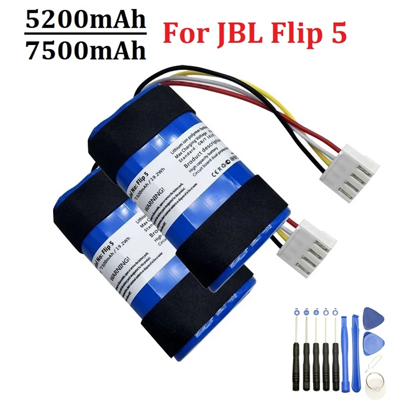 Ersatzakku Für JBL Flip 5 | 5600mAh Li-Ion | Kompatibel Mit Flip 5 Eco & Special Edition