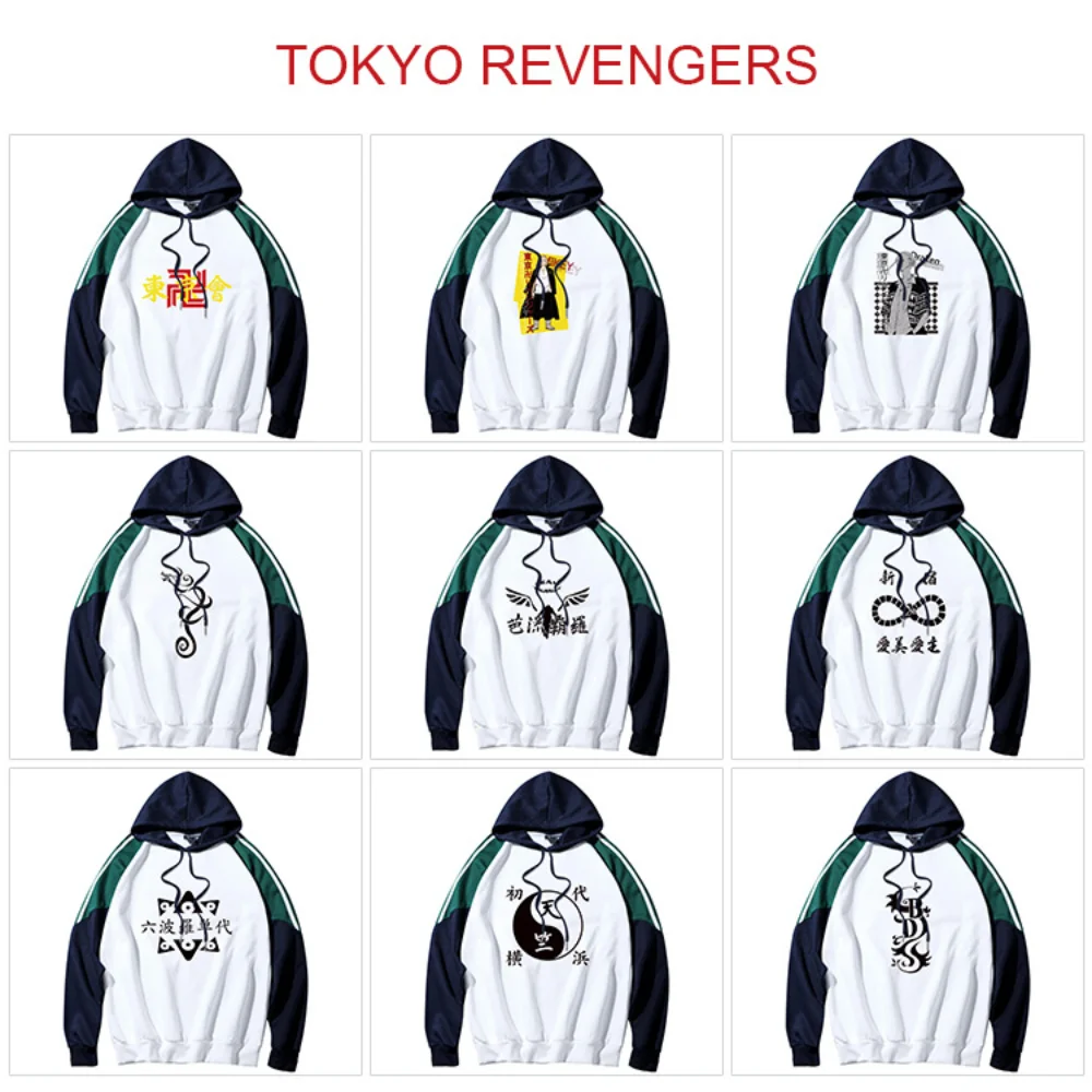 

Tokyo Revengers Anime Hoodies Men Women Print Autumn Sweatshirt Fashion Casual Assorted Colors Sweater Fleece Cartoon Pullover