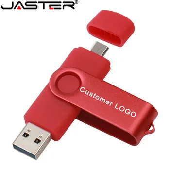 JASTER High Speed USB Flash Drive OTG Pen Drive 64gb 32gb USB Stick 16gb Rotatable Pen drive For Android Micro/PC Business gift 1
